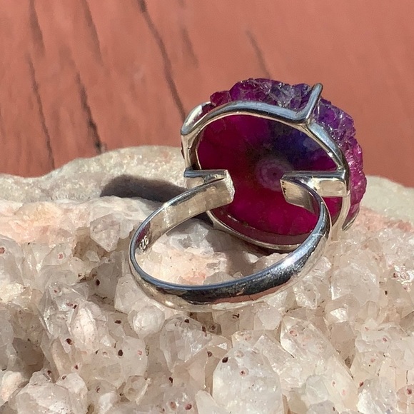 BOUTIQUE MULTI COLOR QUARTZ EYE 925 SILVER RING, 8 - Picture 5 of 13